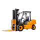 Forklift lifting heavy cargo in an industrial warehouse - Forklift Tyres Available at Abrar Tyres | Best Tyre Shop In UAE | At the Best Price | Ajman | Musaffah
